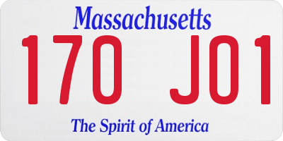 MA license plate 170JO1