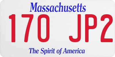 MA license plate 170JP2