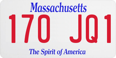 MA license plate 170JQ1