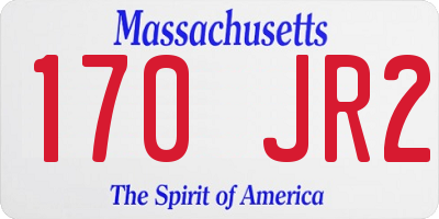 MA license plate 170JR2