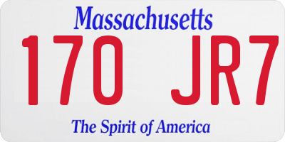 MA license plate 170JR7