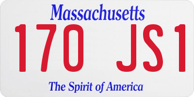 MA license plate 170JS1