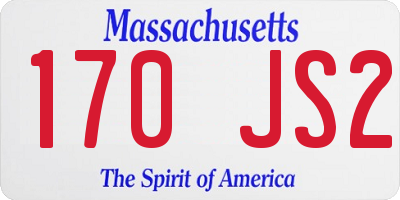 MA license plate 170JS2