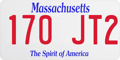MA license plate 170JT2