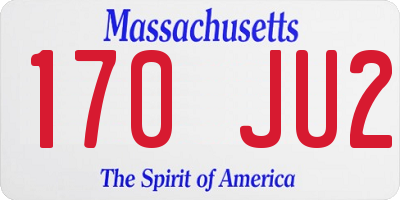 MA license plate 170JU2
