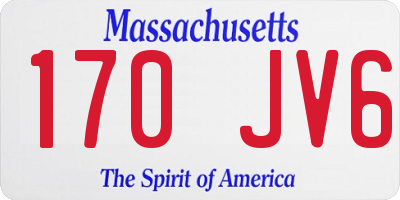 MA license plate 170JV6