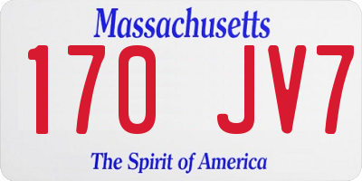 MA license plate 170JV7