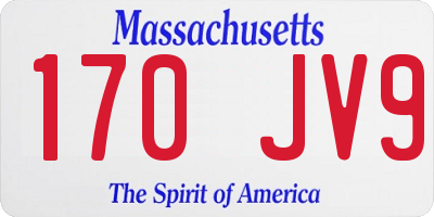 MA license plate 170JV9