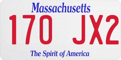 MA license plate 170JX2