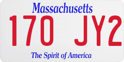 MA license plate 170JY2