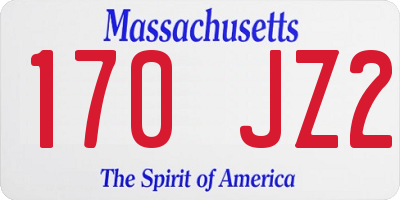 MA license plate 170JZ2
