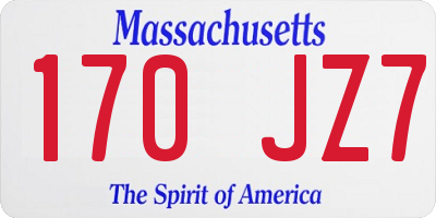 MA license plate 170JZ7