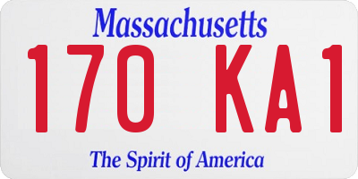 MA license plate 170KA1