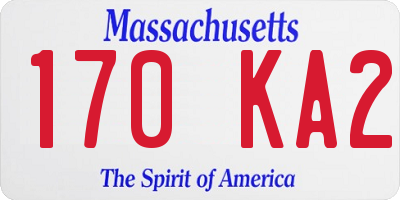 MA license plate 170KA2