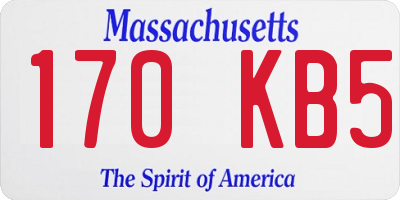 MA license plate 170KB5