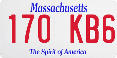 MA license plate 170KB6