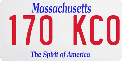 MA license plate 170KC0