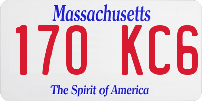 MA license plate 170KC6