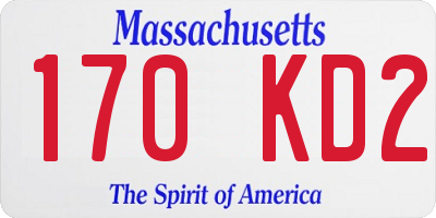 MA license plate 170KD2