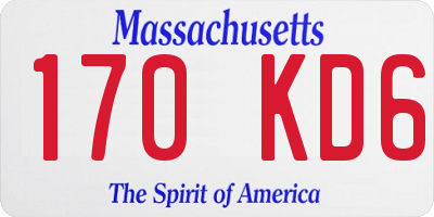 MA license plate 170KD6