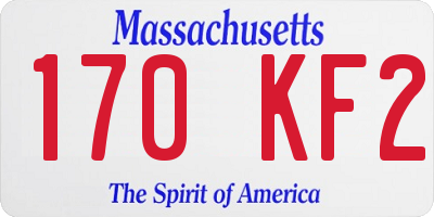 MA license plate 170KF2