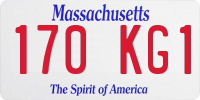 MA license plate 170KG1