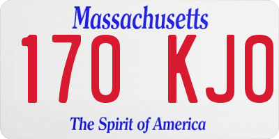 MA license plate 170KJ0