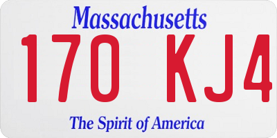 MA license plate 170KJ4