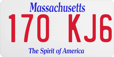 MA license plate 170KJ6