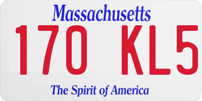 MA license plate 170KL5