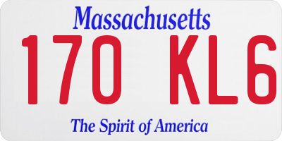 MA license plate 170KL6