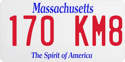 MA license plate 170KM8
