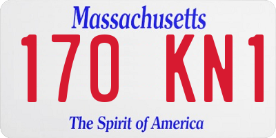 MA license plate 170KN1