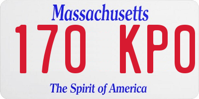 MA license plate 170KP0