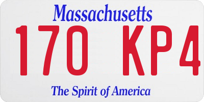 MA license plate 170KP4