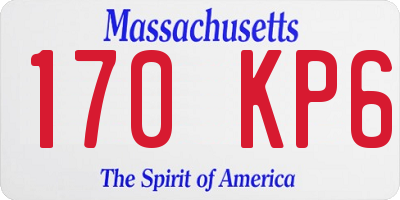 MA license plate 170KP6