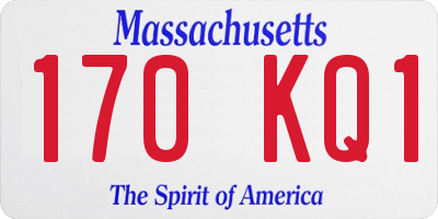 MA license plate 170KQ1