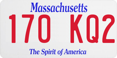 MA license plate 170KQ2