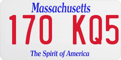 MA license plate 170KQ5