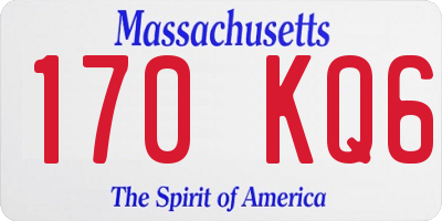 MA license plate 170KQ6