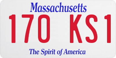 MA license plate 170KS1