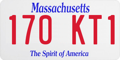 MA license plate 170KT1