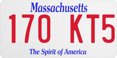 MA license plate 170KT5