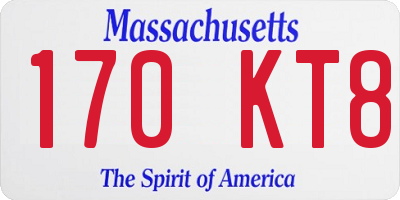 MA license plate 170KT8
