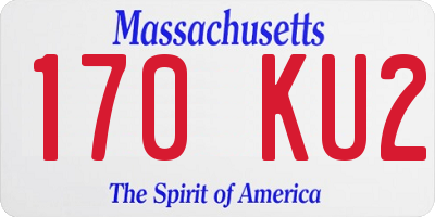 MA license plate 170KU2