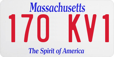 MA license plate 170KV1