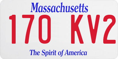 MA license plate 170KV2