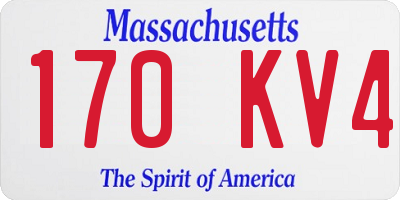 MA license plate 170KV4