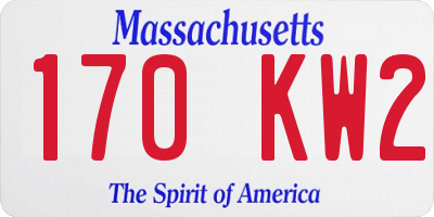 MA license plate 170KW2