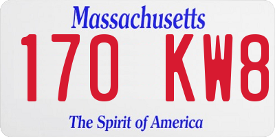 MA license plate 170KW8